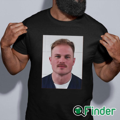 black shirt Zach Bryan Mugshot Shirt