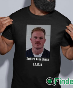 black shirt Zach Bryan Mugshot T Shirt