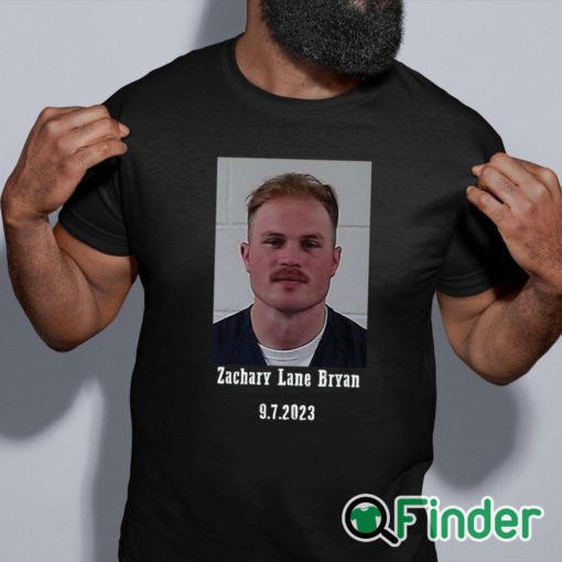 black shirt Zach Bryan Mugshot T Shirt