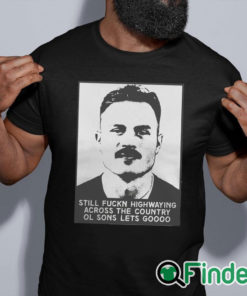 black shirt Zach Bryan Still Fuckn Highway Across The Country Ol Sons Lets Go Boys Mugshot T Shirt