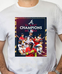 white Shirt Atlanta Braves Back 5 Back NL East Division Champions Shirt