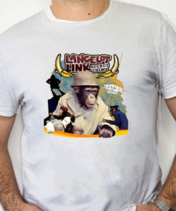 white Shirt Lancelot Link T Shirt, Lancelot Link Secret Chimp TV Movie T shirt