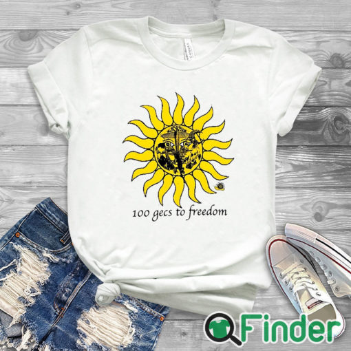 white T shirt 100 Gecs To Freedom Shirt