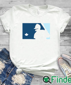 white T shirt Babe Schneider MLB Logo Shirt