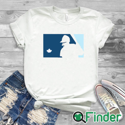 white T shirt Babe Schneider MLB Logo Shirt