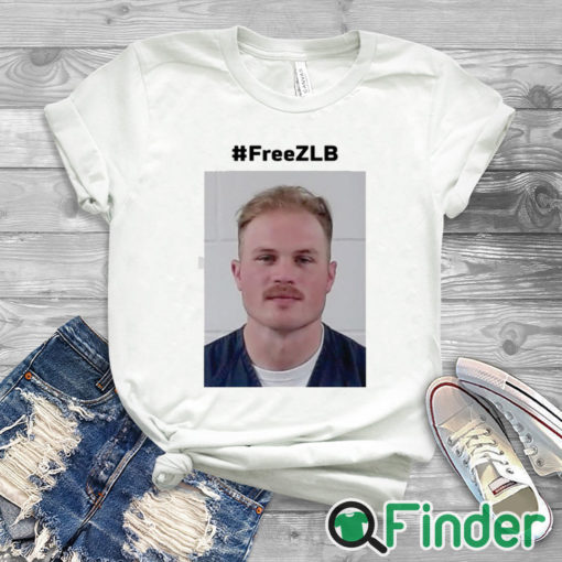 white T shirt Freezlb Zach Bryan Mugshot Shirt