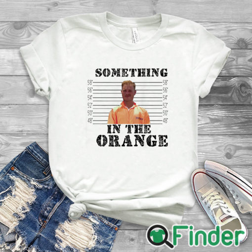 white T shirt Official Something In The Orange Zach Bryan Mugshot Shirt