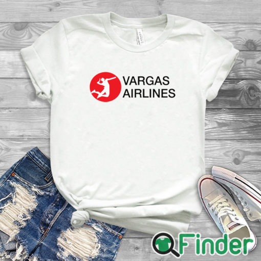 white T shirt Vargas Airlines Shirt Melissa Vargas