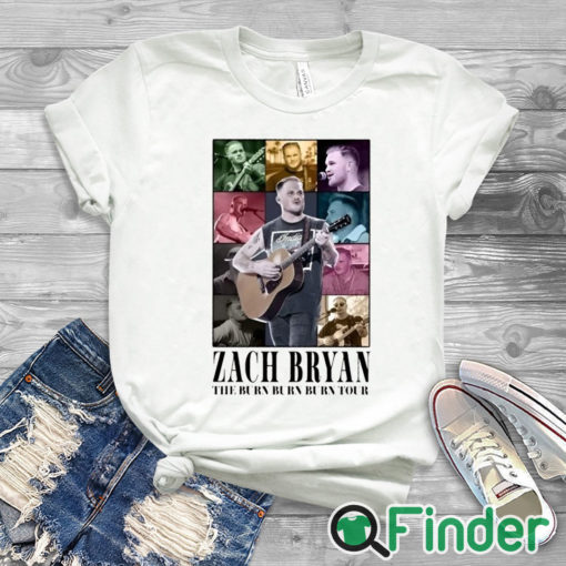 white T shirt Zach Bryan Mugshot Tshirt, Zach Bryan The Era Tour Comfort Colors Shirt Burn Sweatshirt 2023