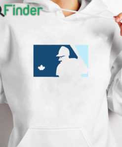 white hoodie Babe Schneider MLB Logo Shirt