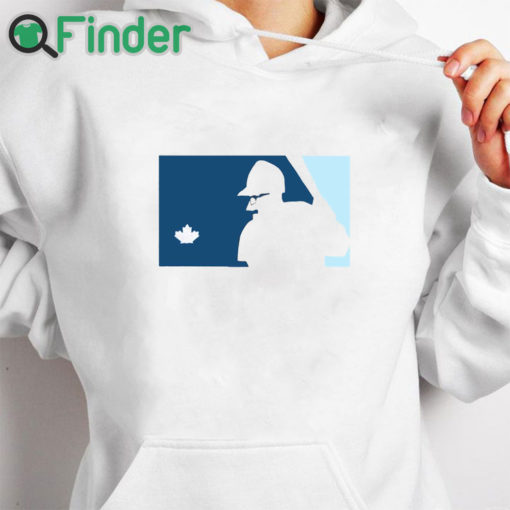 white hoodie Babe Schneider MLB Logo Shirt