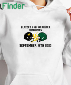 white hoodie Blazers And Warriors Showdown September 12th 2023 Shirt