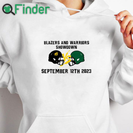 white hoodie Blazers And Warriors Showdown September 12th 2023 Shirt