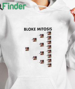 white hoodie Bloke Mitosis Funny Meme Shirt