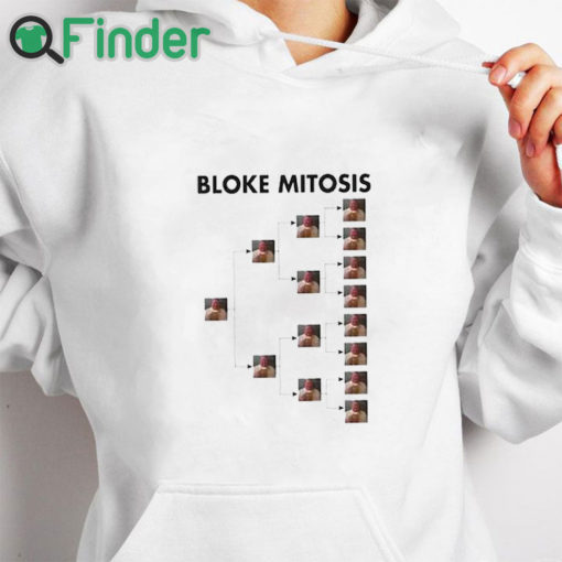 white hoodie Bloke Mitosis Funny Meme Shirt