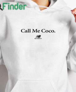 white hoodie Call Me Coco Shirt