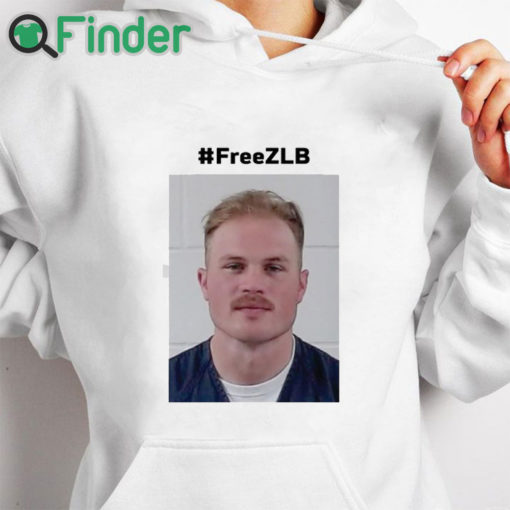 white hoodie Freezlb Zach Bryan Mugshot Shirt