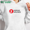 white hoodie Vargas Airlines Shirt Melissa Vargas