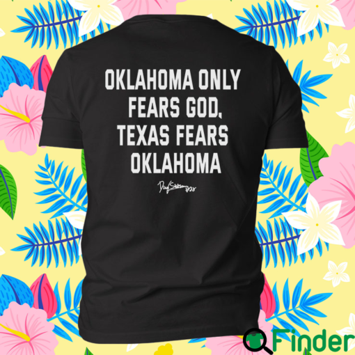 Danny Stutsman 28 Sooners Oklahoma Only Fears God Texas Fears Oklahoma Tee Shirt