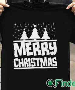 T shirt black Christmas Tree Snow Star Holiday Xmas Snowflake Mens Women Unisex Tee T Shirt