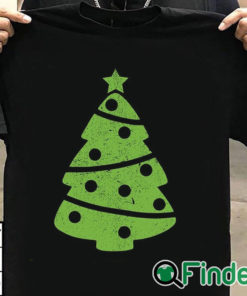T shirt black Distressed Green Christmas Tree Sweatshirt