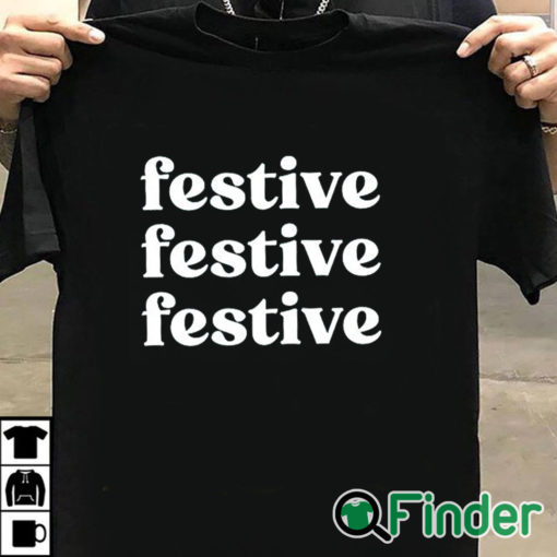 T shirt black Festive Sweatshirt