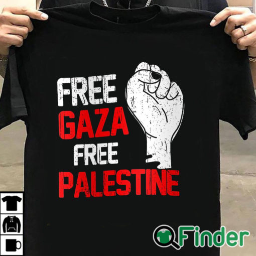 T shirt black Free Gaza Free Palestine shirt