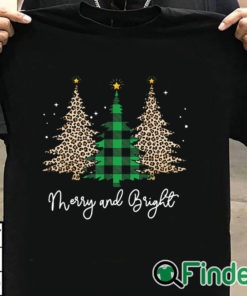 T shirt black Vintage Christmas Tree Black Merry And Bright Crew Neck Sweatshirt