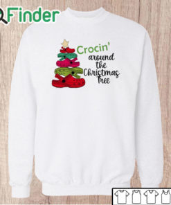 Unisex Sweatshirt Crocin' Around the Christmas Tree Watercolor Crocs hot Shirt