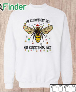 Unisex Sweatshirt Oh Christmas Bee Santa Hat Light Christmas Gift Shirt