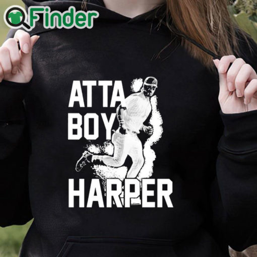 black hoodie Atta Boy Harper Philadelphia Phillies Tee Shirt