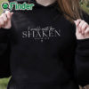 black hoodie I Will Not Be Shaken Psalm 168 Print T Shirt