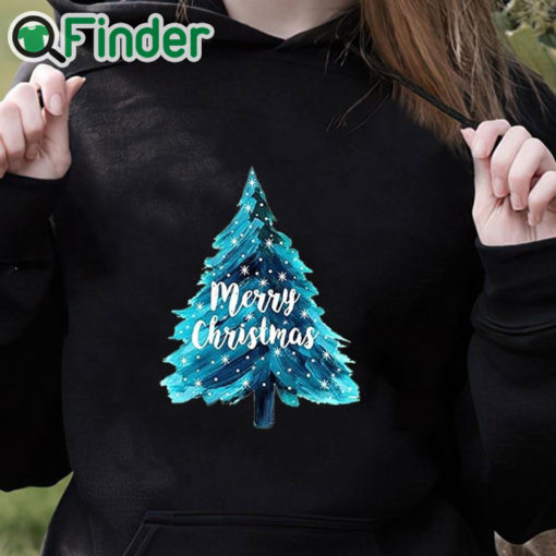 black hoodie JWZUY Merry Christmas Tree Sweatshirts for Women Xmas Shirt