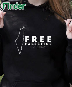 black hoodie Palestine Free Palestine Free Gaza Palestine Flag Arabic T Shirt