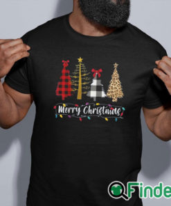 black shirt Ladies Christmas Tree Merry Christmas Shirt