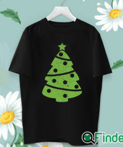 unisex T shirt Distressed Green Christmas Tree Sweatshirt
