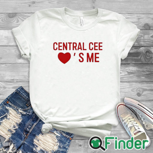 white T shirt Centralcee Heart's Me Shirt