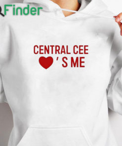 white hoodie Centralcee Heart's Me Shirt