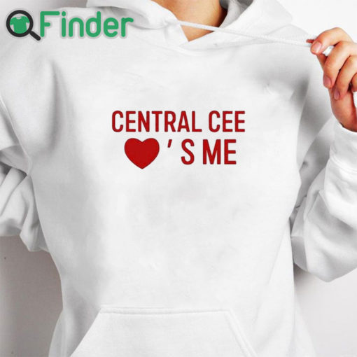 white hoodie Centralcee Heart's Me Shirt