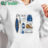 white hoodie Duke Blue Devils Comfort Wash Camping Trip T Shirt