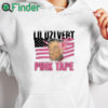 white hoodie Lil Uzi Vert Pink Tape Black Portrait Shirt