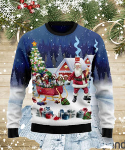 Beagle Santa Sled Ugly Christmas Sweater