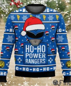 Blue Ranger Ho Ho Power Rangers Ugly Christmas Sweater