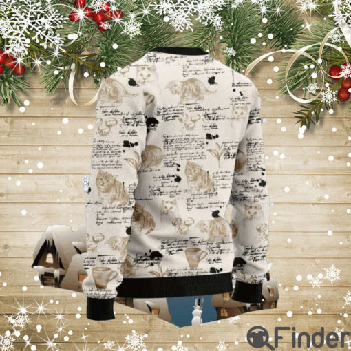 Cat Caffeine Ugly Christmas Sweater Hoodie