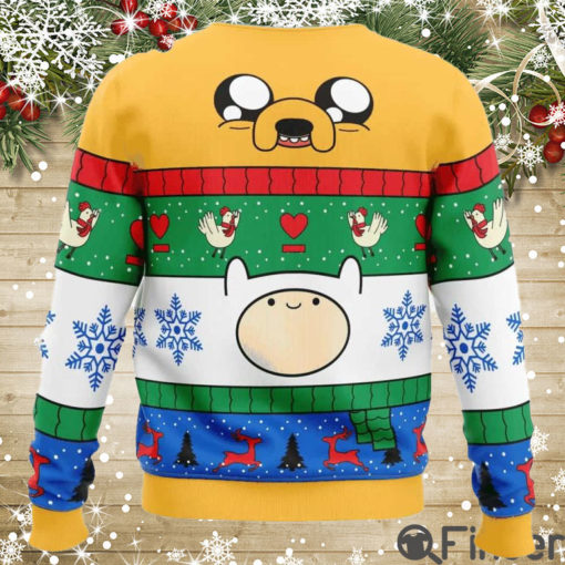 Christmas Finn and Jake Adventure Time Ugly Christmas Sweaters