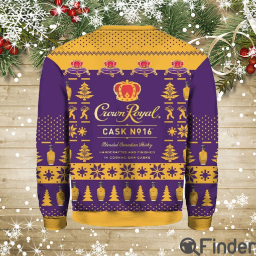 Crown Royal Cask No 16 Ugly Christmas Sweater Hoodie