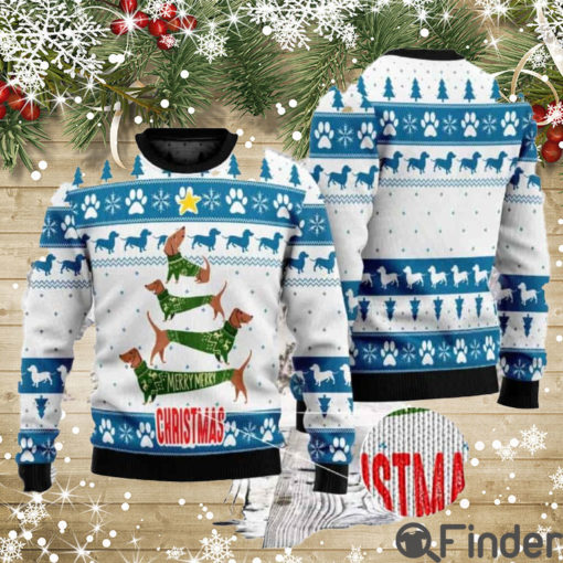 Cute Dachshund Christmas Tree Ugly Sweaters