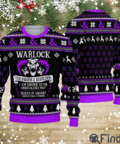 DND Classes Warlock Ugly Christmas Sweater