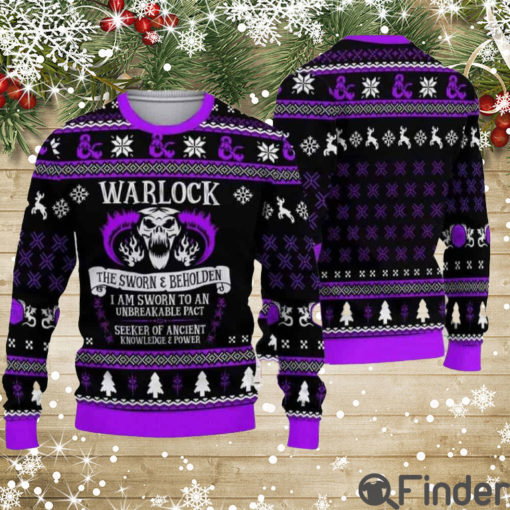 DND Classes Warlock Ugly Christmas Sweater