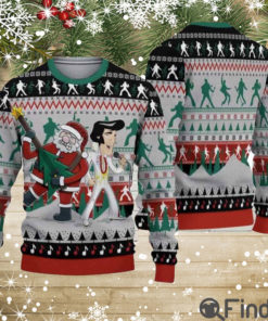 Elvis And Santa Claus Ugly Christmas Sweater